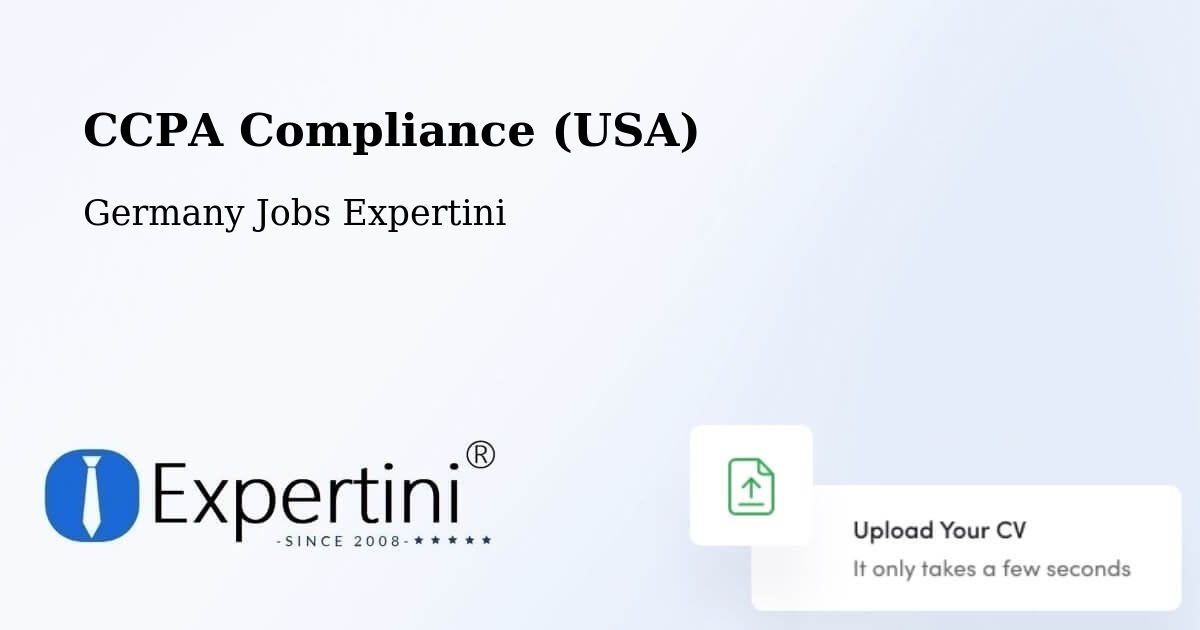 CCPA Privacy Rights & Compliance Notice – Bitz - Germany Jobs Expertini